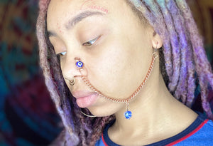 Evil Eye Nose Cuff Chain